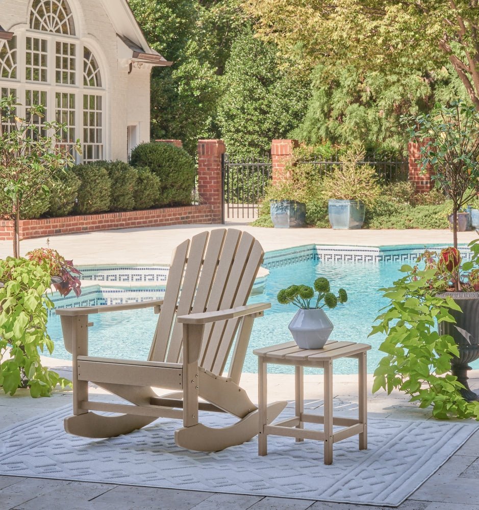 AshleySundown Treasure Outdoor Rocking Chair and End Table Set