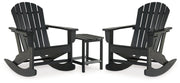 AshleySundown Treasure Outdoor Rocking Chairs and End Table Set