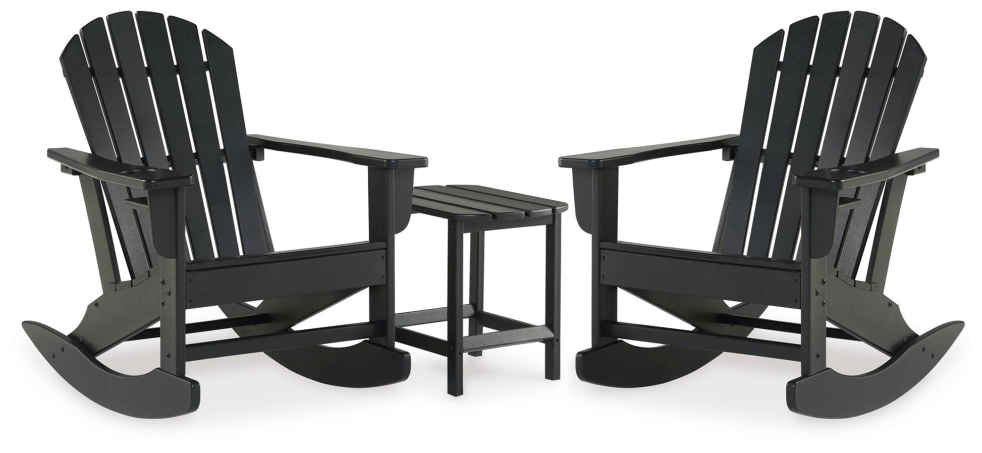 AshleySundown Treasure Outdoor Rocking Chairs and End Table Set