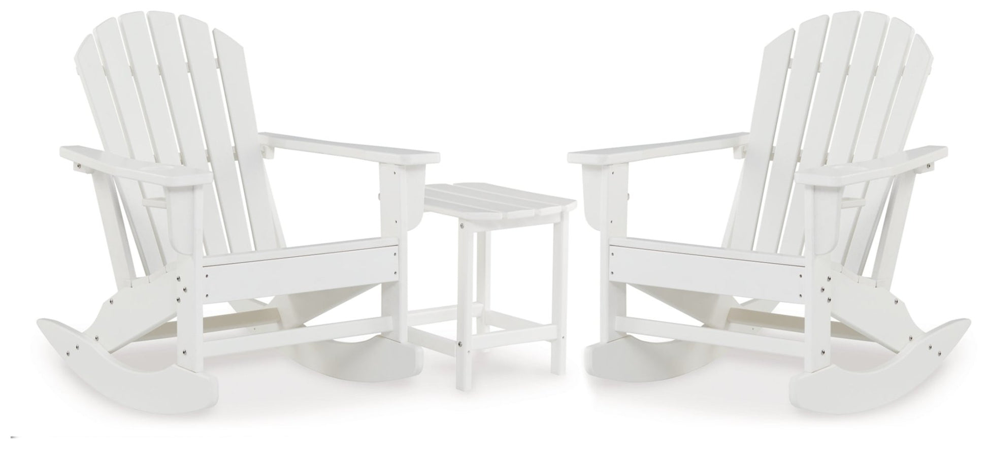 AshleySundown Treasure Outdoor Rocking Chairs and End Table Set