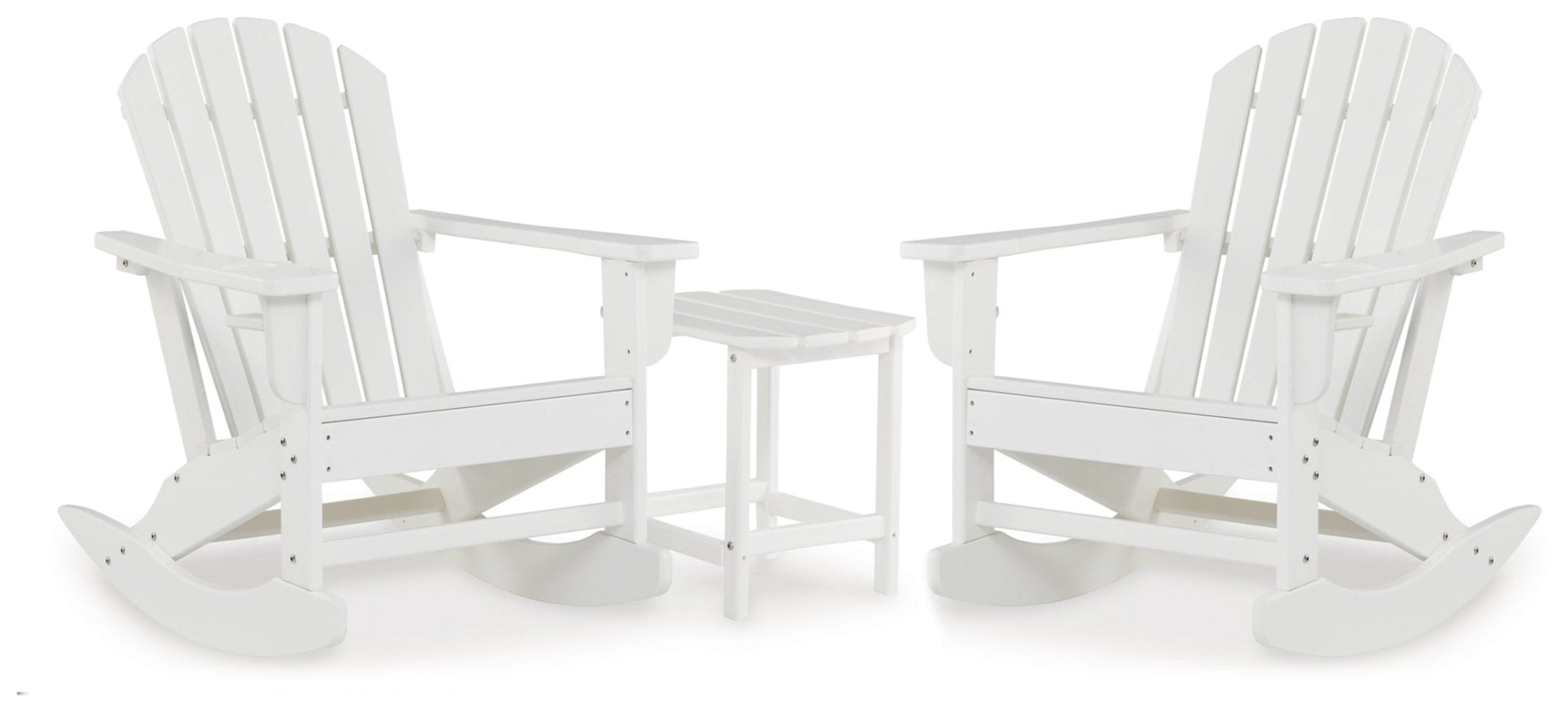 AshleySundown Treasure Outdoor Rocking Chairs and End Table Set