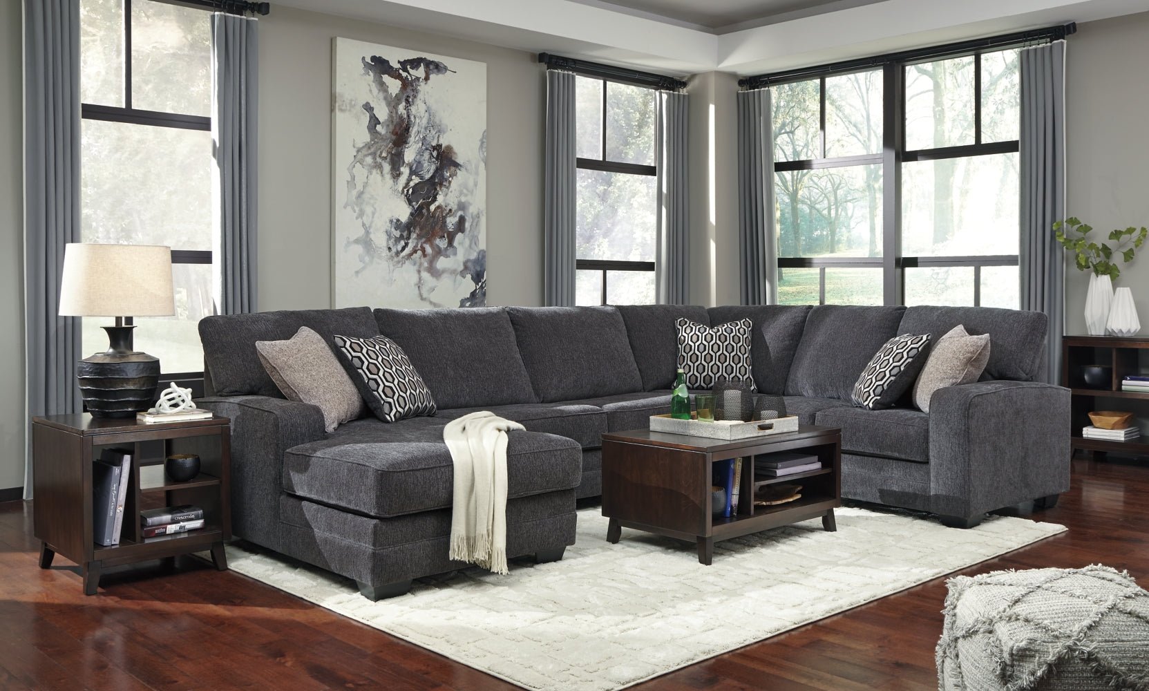 AshleyTracling 3 - Piece Sectional with Chaise