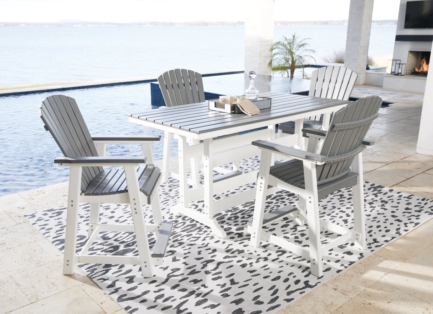 AshleyTransville Outdoor Counter Height Dining Set