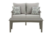 AshleyVisola 2 - Piece Outdoor Loveseat & Coffee Table Set