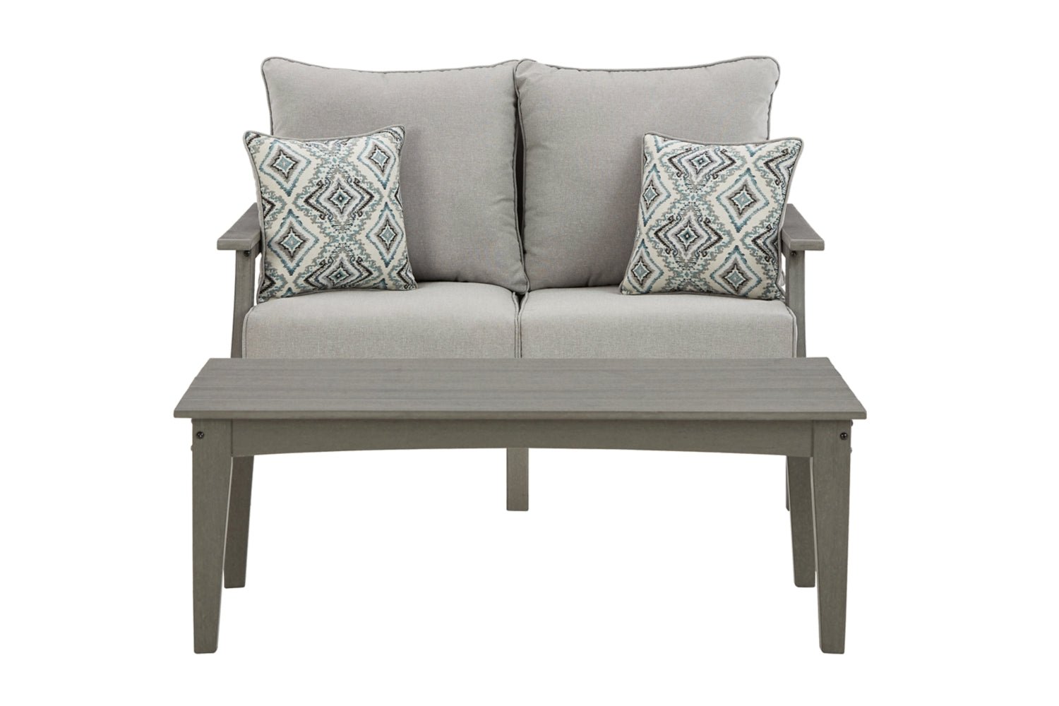 AshleyVisola 2 - Piece Outdoor Loveseat & Coffee Table Set