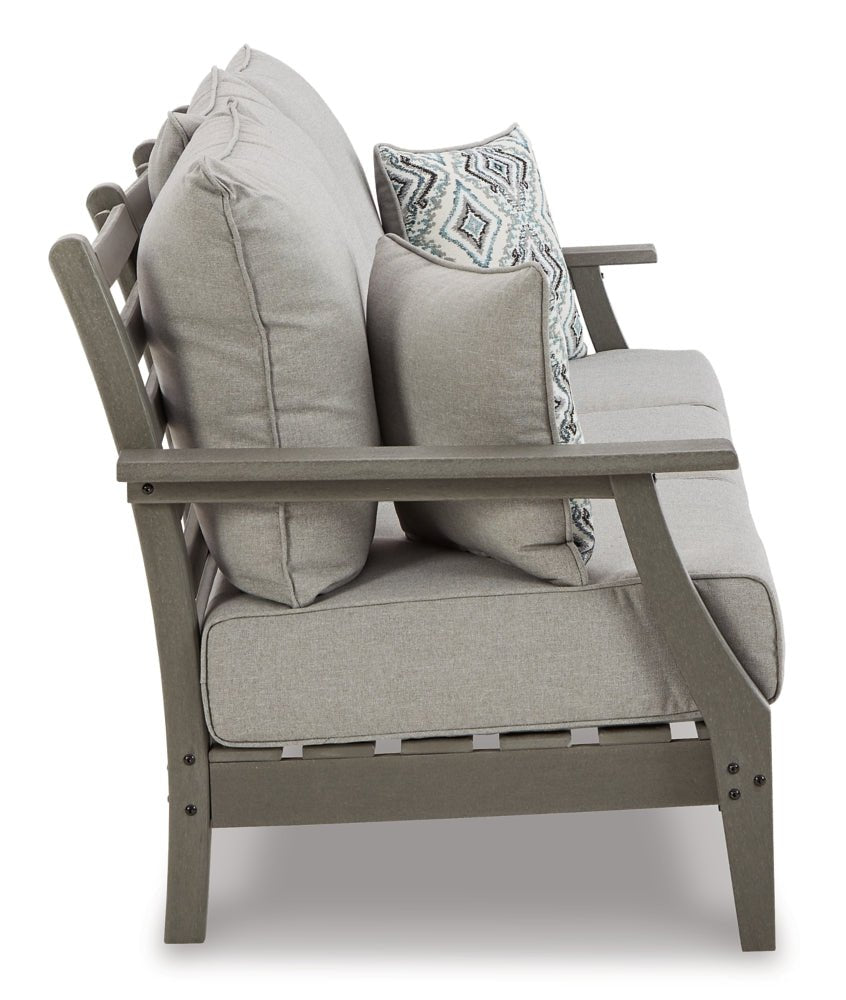 AshleyVisola 3 Piece Outdoor Sofa, Loveseat & Coffee Table Set
