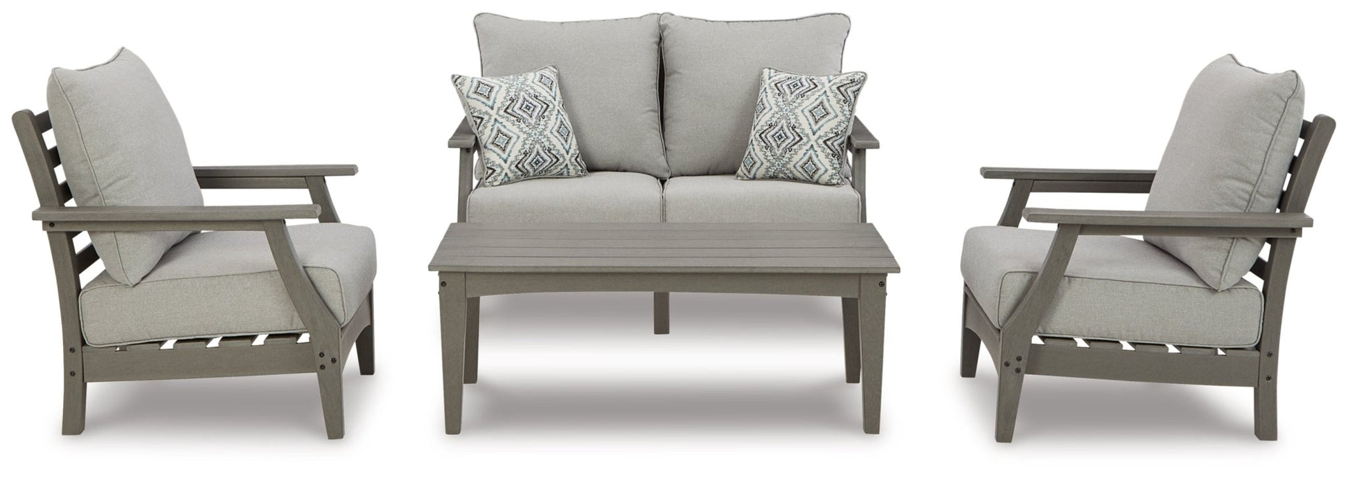 AshleyVisola 4 - Piece Outdoor Loveseat Conversation Set