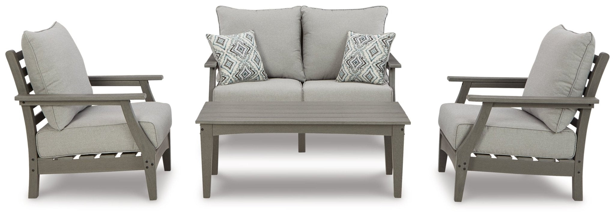 AshleyVisola 4 - Piece Outdoor Loveseat Conversation Set