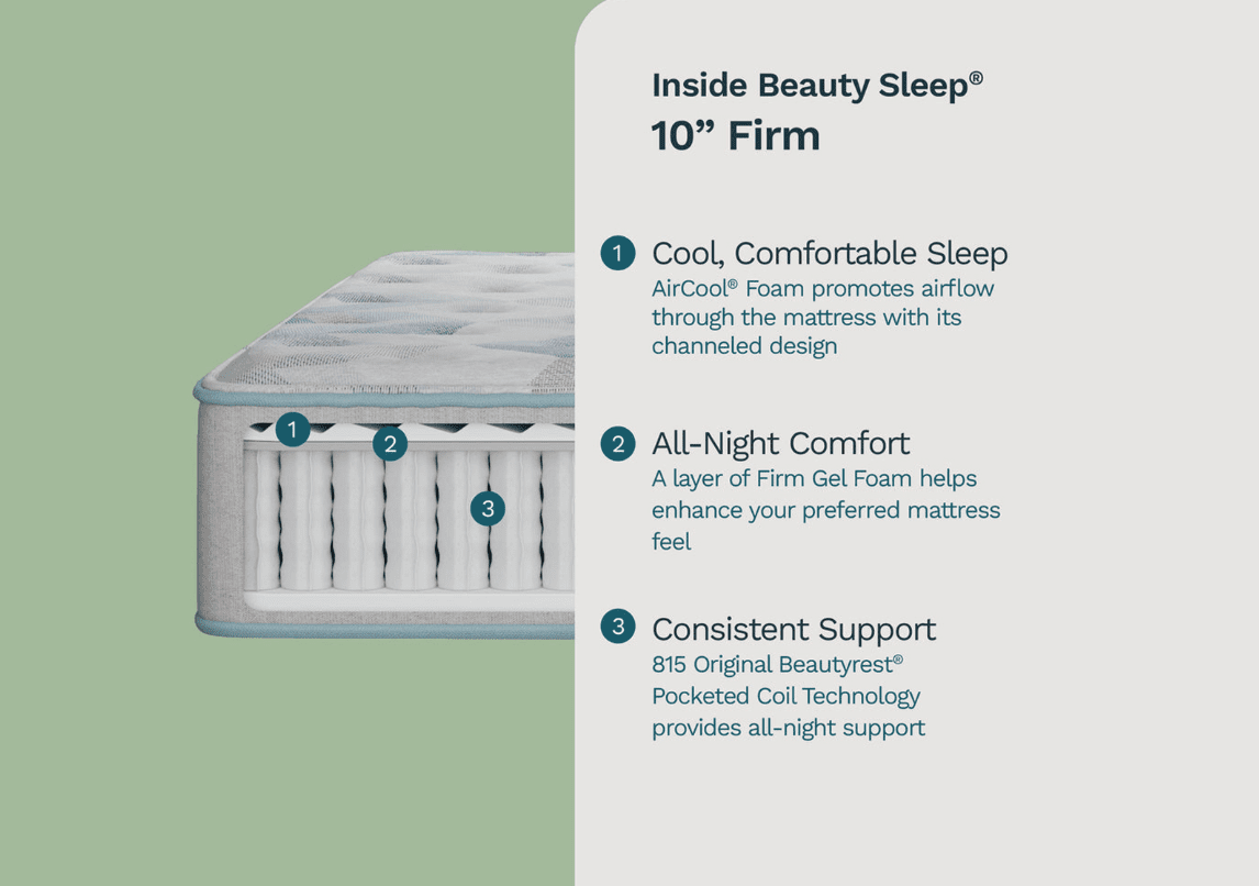 BeautyrestBeautysleep Conley 10″ Firm Tight Top Mattress