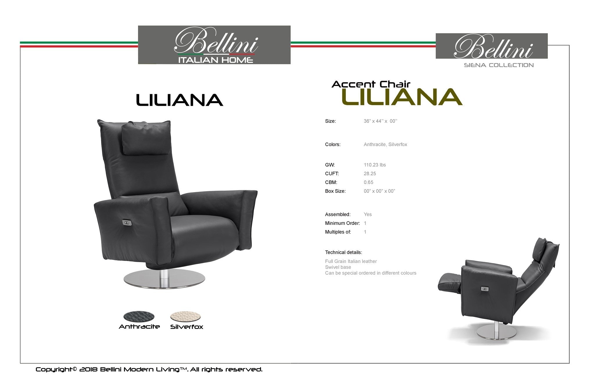 BLILiliana CH D05 Recliner Chair