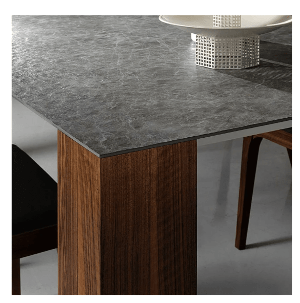 BLIThin Dining Table - Walnut Wood Leg