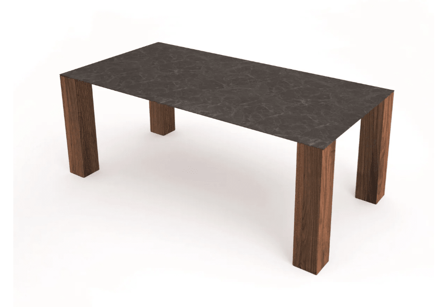 BLIThin Dining Table - Walnut Wood Leg