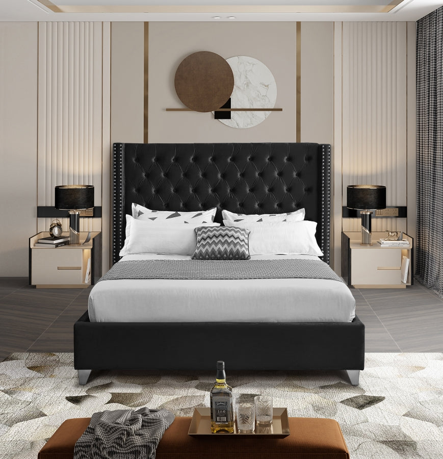 Black Velvet Bed IF-5893