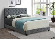 Grey Velvet Bed IF-5650