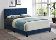 Blue Velvet Bed IF-5652