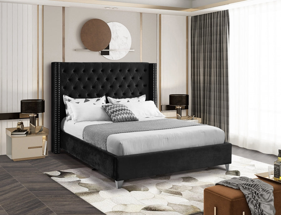 Black Velvet Bed IF-5893