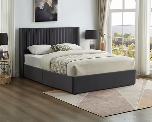 Grey Velvet Bed IF-5408