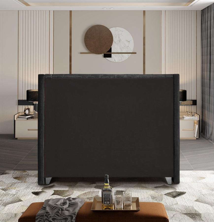 Black Velvet Bed IF-5893