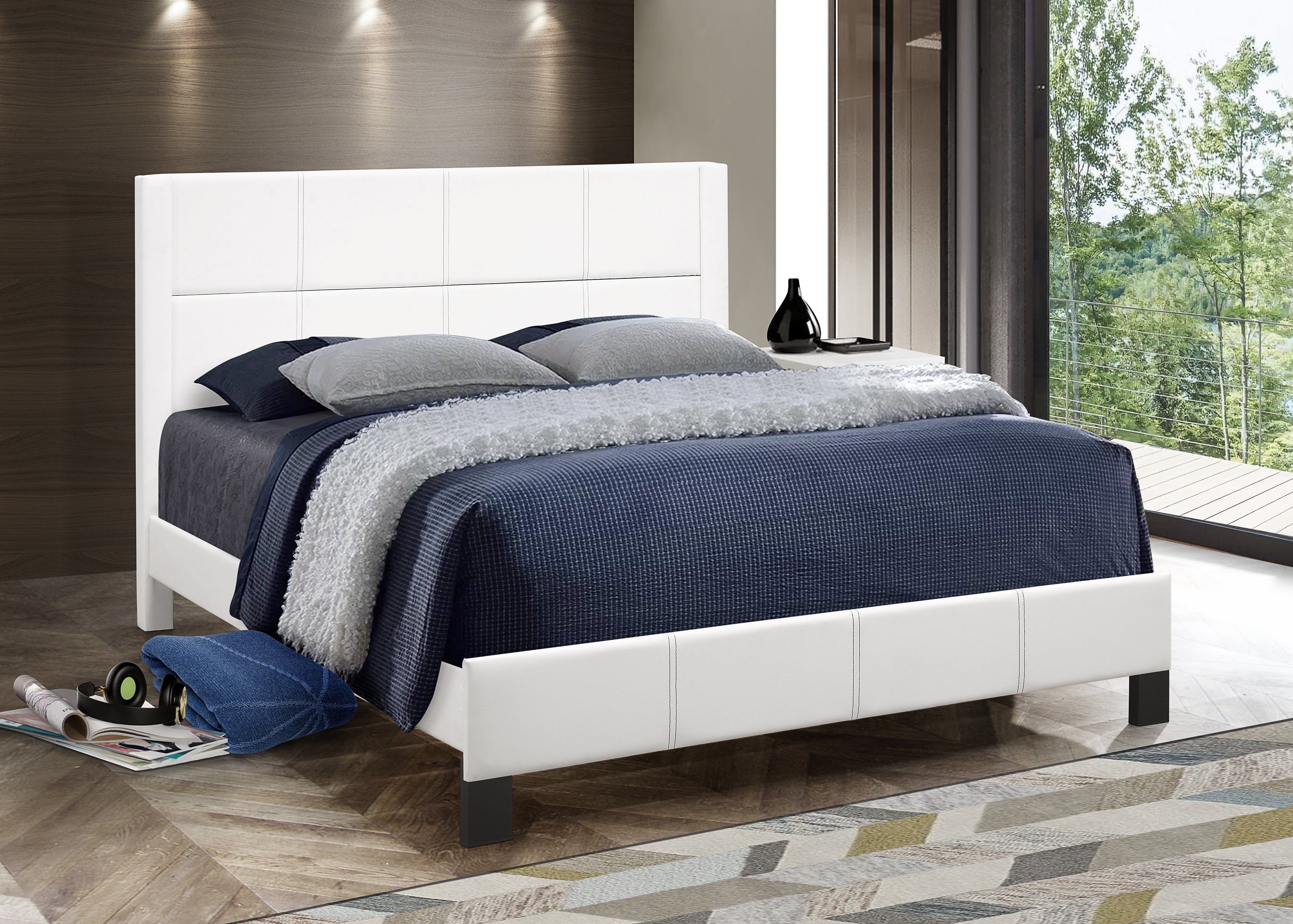 White PU Bed IF-5351