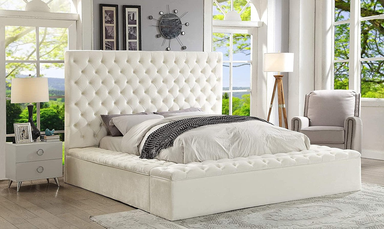 Cream Platform Bed IF-5792
