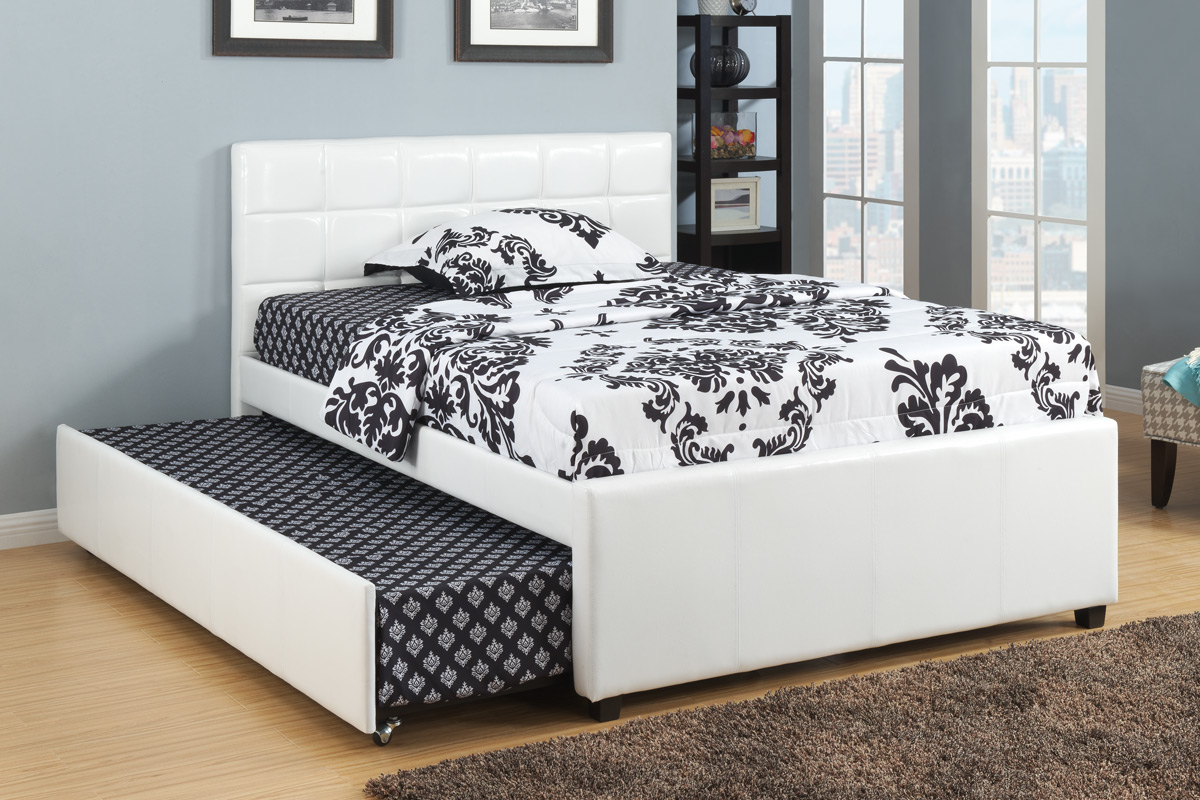 White Bed with Trundle IF-124