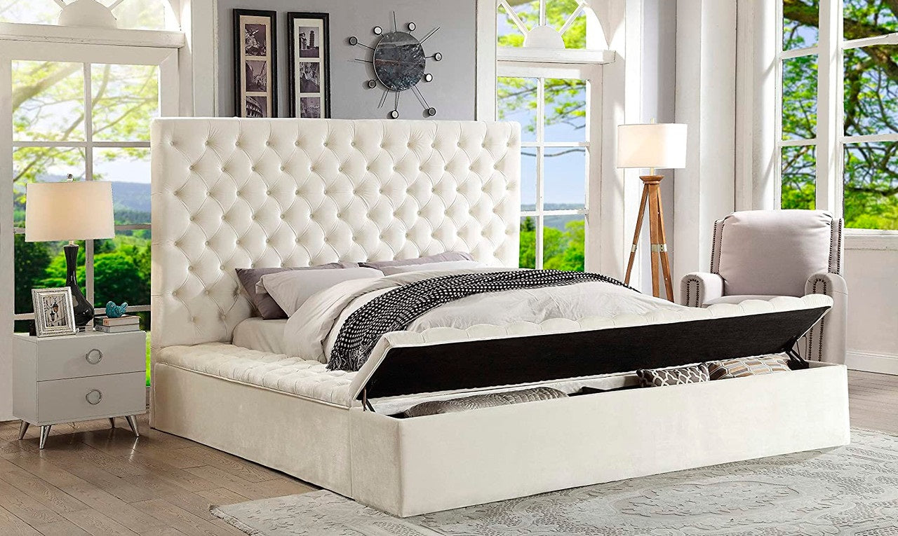 Cream Platform Bed IF-5792