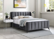 Gray Velvet Bed Set IF-5120