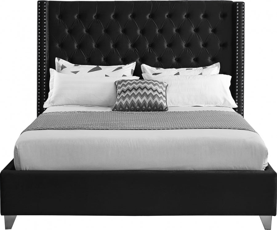 Black Velvet Bed IF-5893