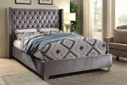 Grey Velvet Bed IF-5890