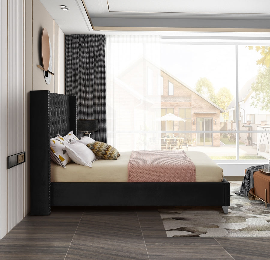 Black Velvet Bed IF-5893