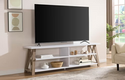 TV Stand with White and Natural Finish IF-5009-71"L