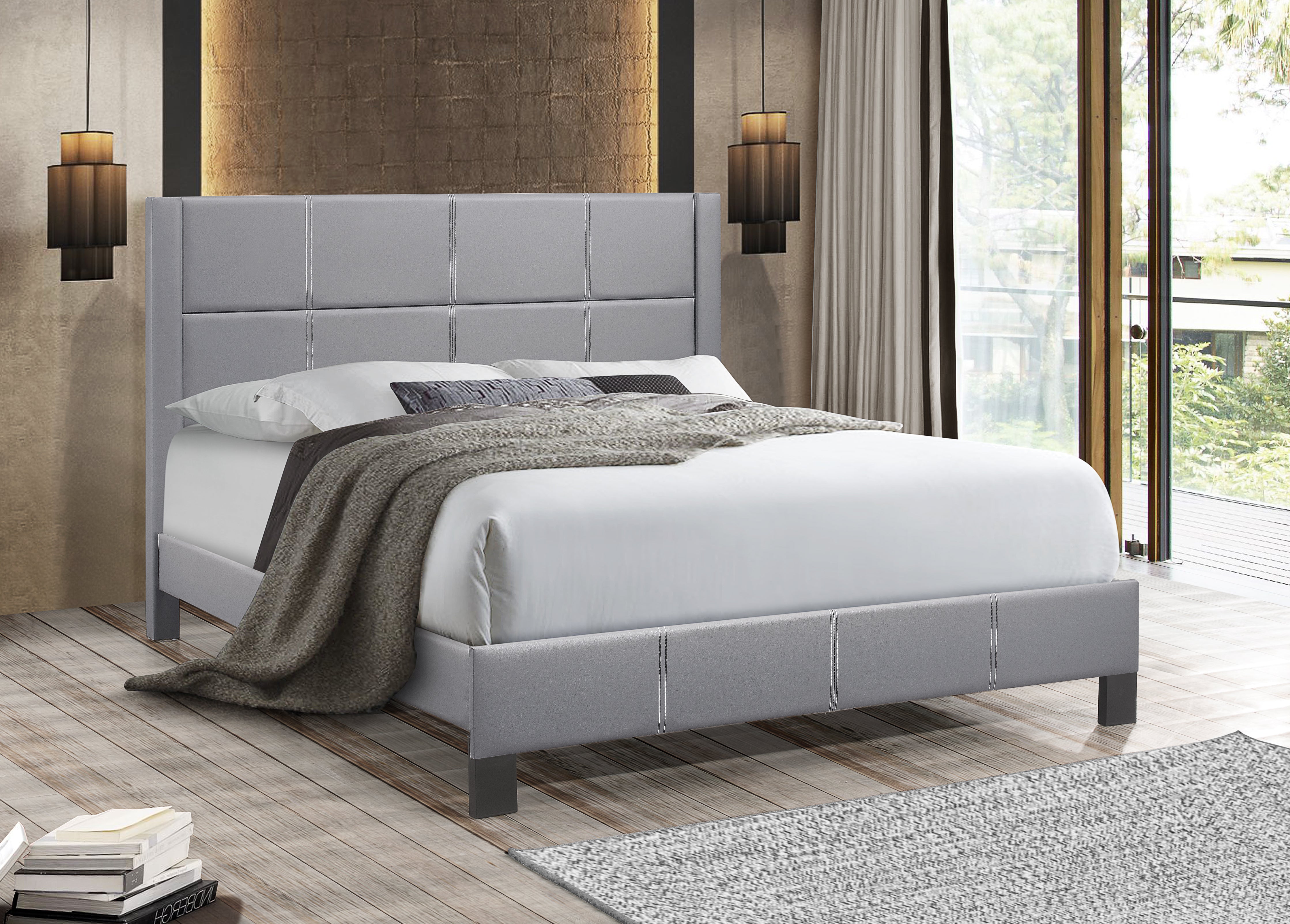 Grey PU Bed IF-5353