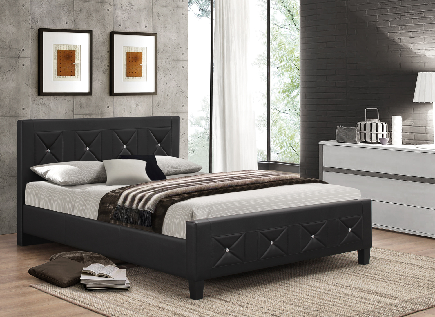 Black PU Bed IF-177