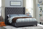 Grey Fabric Wing Bed IF-5897