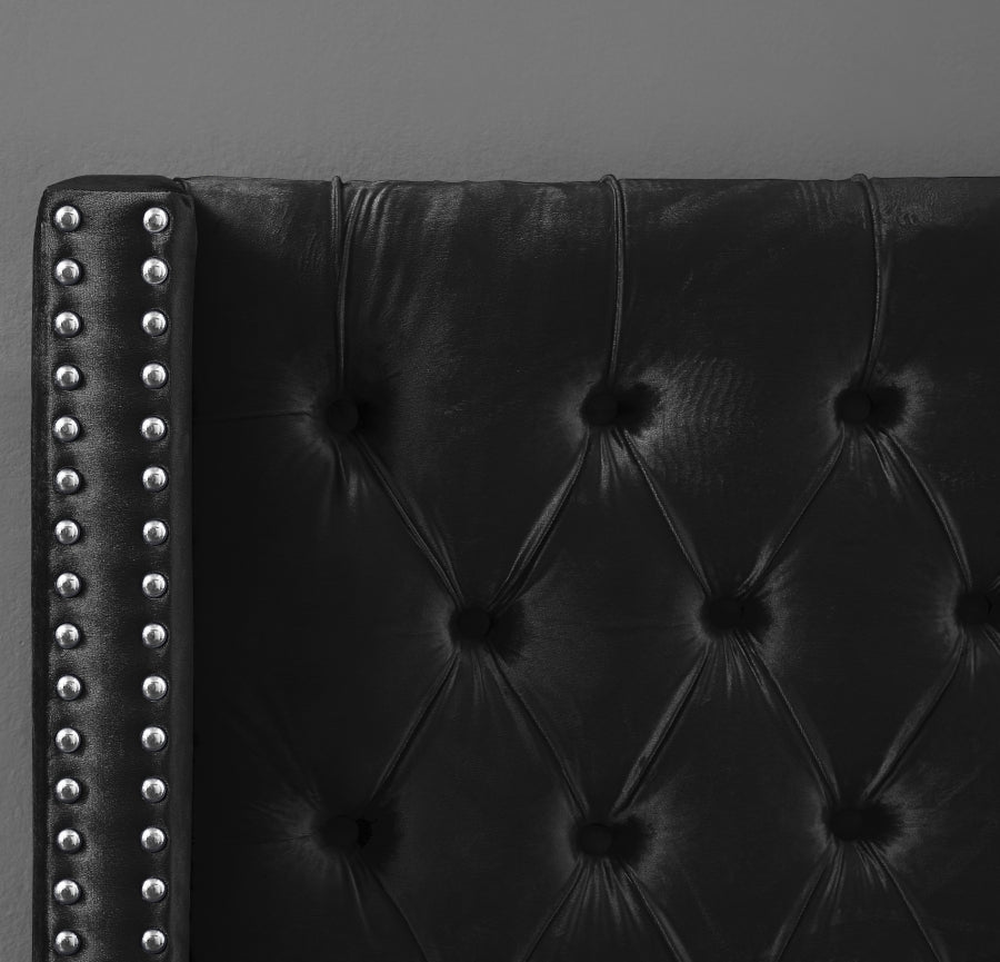 Black Velvet Bed IF-5893