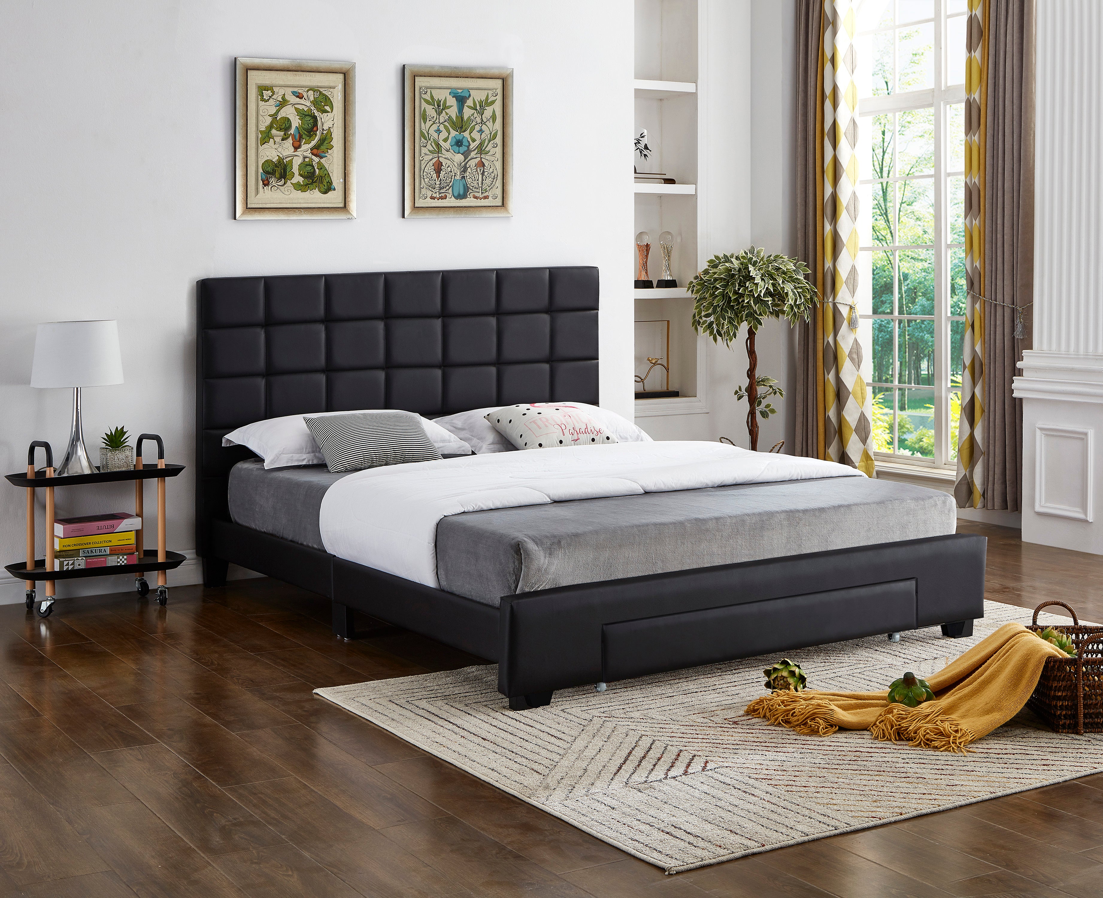 Black PU Bed IF-5490