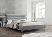 Grey Fabric Queen Bed IF-5710