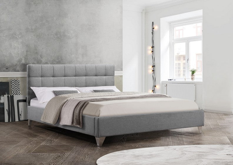 Grey Fabric Queen Bed IF-5710