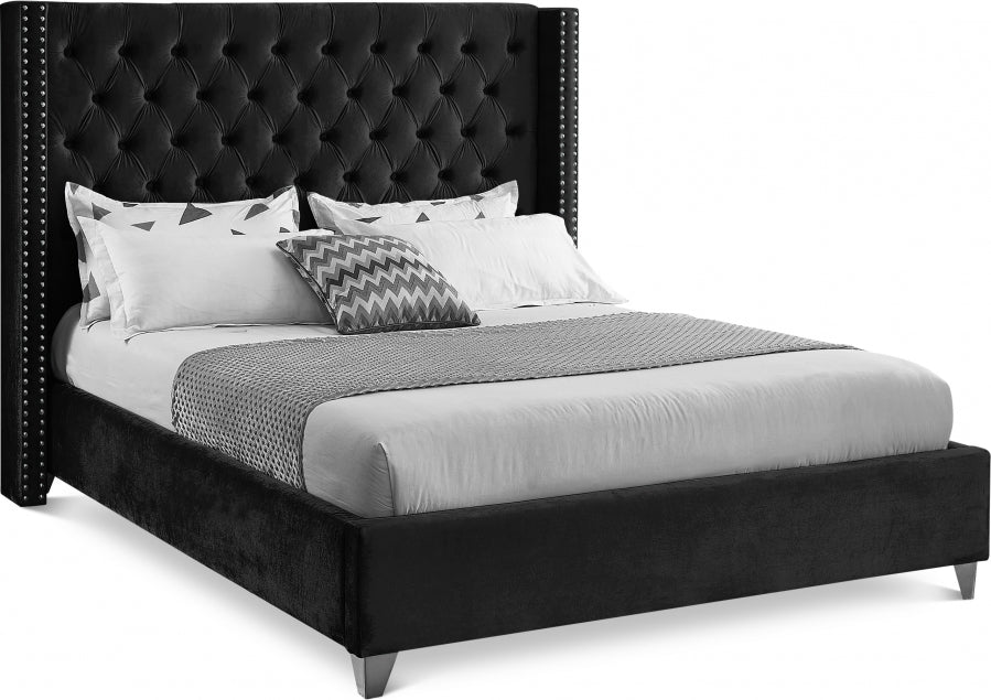 Black Velvet Bed IF-5893