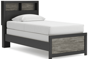 Clareca FurnitureAshley PCB1118 Broachmyn - Bookcase Bed - Black / Gray