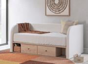 Clareca FurnitureAshley PCB1566 Arloster - Upholstered Day Bed With Storage - Tan / White