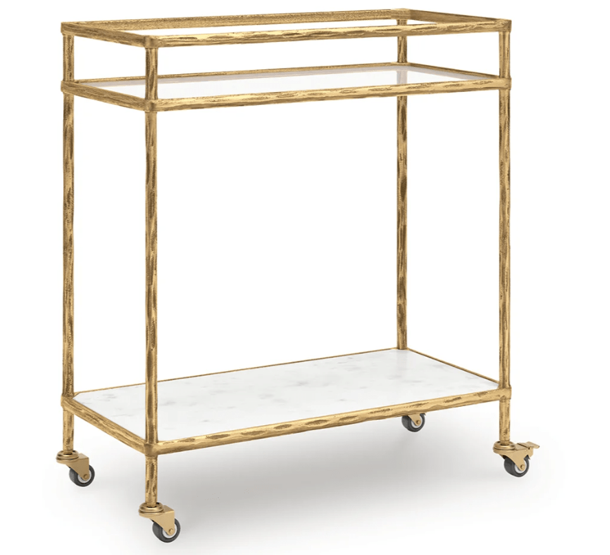Clareca FurnitureAshley Plattfield - Bar Cart - Antique Gold Finish A4000625