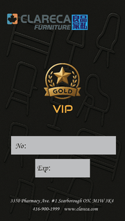 Clareca FurnitureClareca Gold Vip Membership