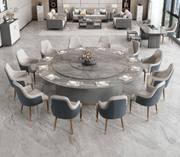 Clareca FurnitureD010 Electric Sintered Stone Dining Table