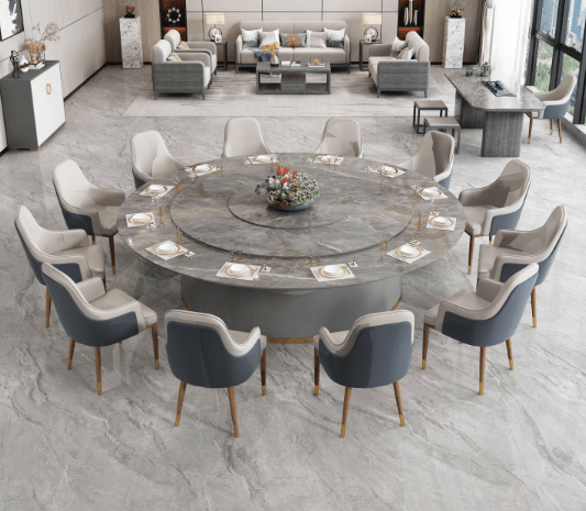 Clareca FurnitureD010 Electric Sintered Stone Dining Table