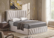 Soft Warm Ivory Velvet Storage Bed IF-5872