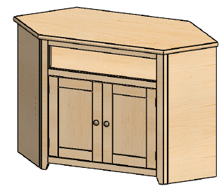 Durham FurnitureCorner Cabinet Shelf w/Doors