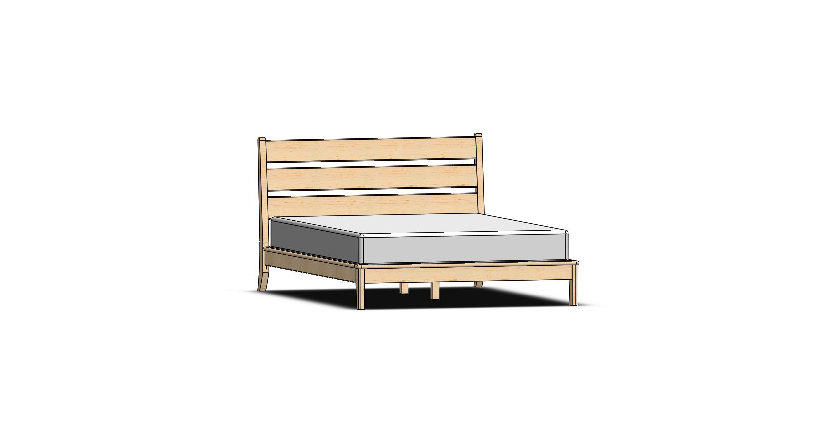 My StoreKing Wood Slat Bed