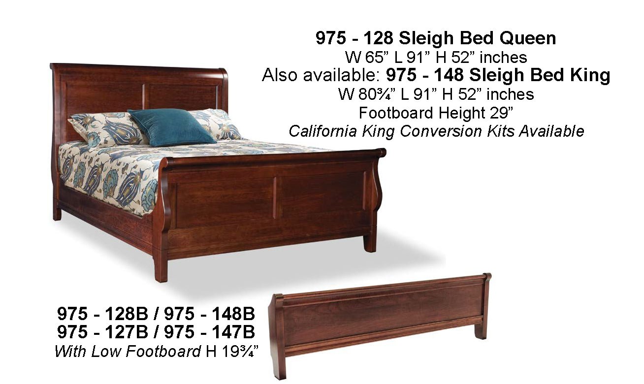 Durham FurnitureQueen Sleigh Bed W/Low Footboard