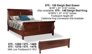 Durham FurnitureQueen Sleigh Bed W/Low Footboard